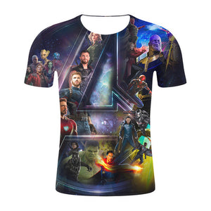 2019 New  Marvel Avengers Endgame 3D print T- shirts